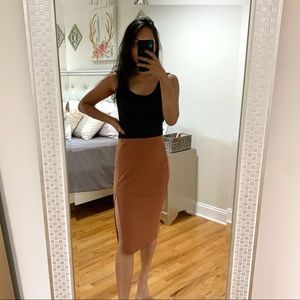 High waisted pencil skirt